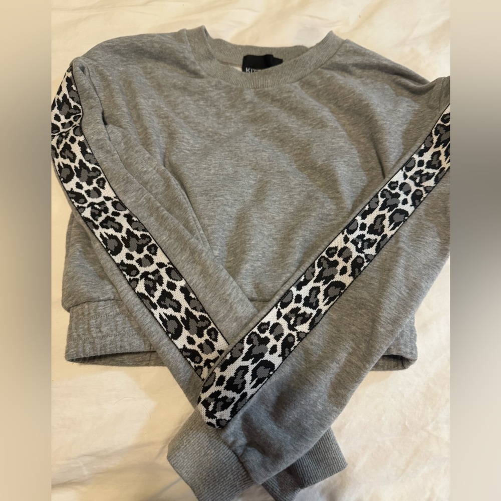 Kittenish Track Pant Joggers and Long Sleeve Crop Top